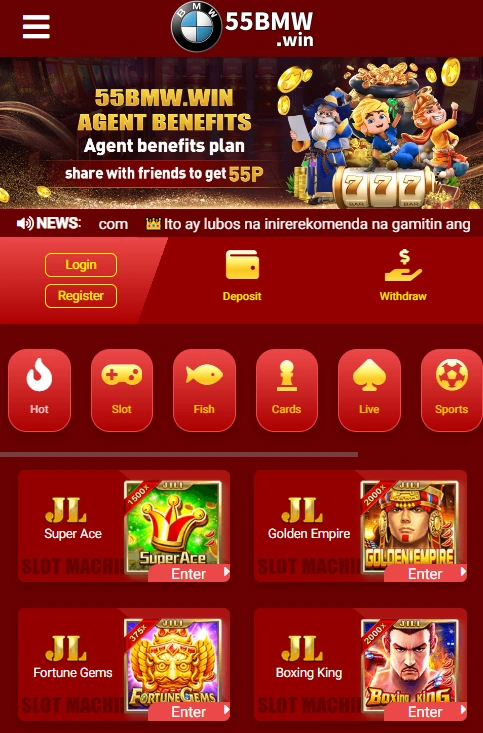 55bmw casino login